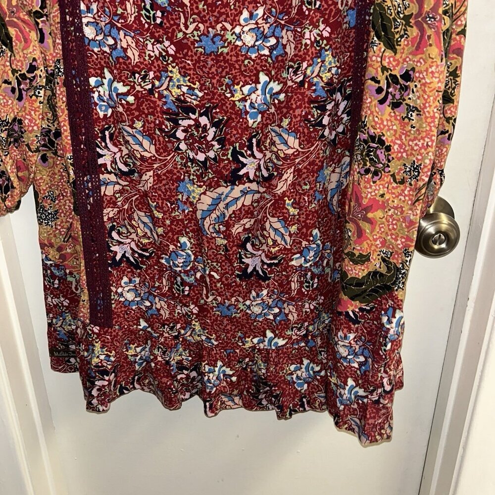 Matilda Jane Lovely Menagerie Flora Boho Cottegecore Shift Dress Size Large - Picture 7 of 10